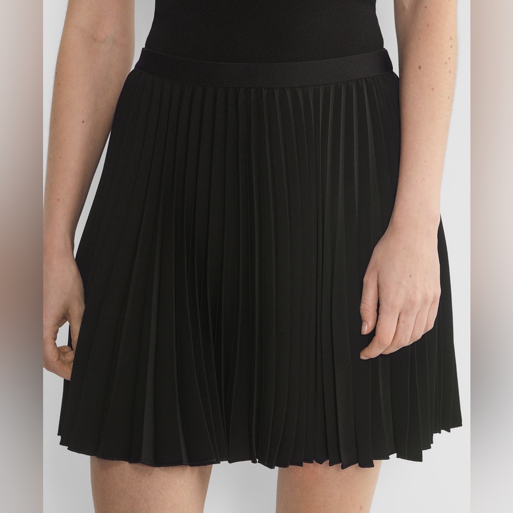 Aritzia Babaton  Black Pleated Mini Skirt